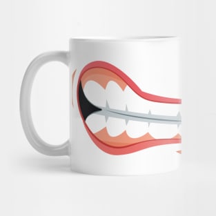 Comic Mouth Teeth funny design gift Mug